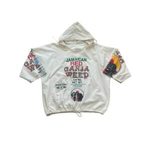 Vintage 90s Jamaican Red Ganja Weed Hoodie – Size Medium